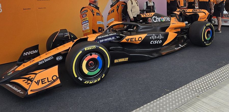 McLaren MCL38 Formula 1 car in papaya livery